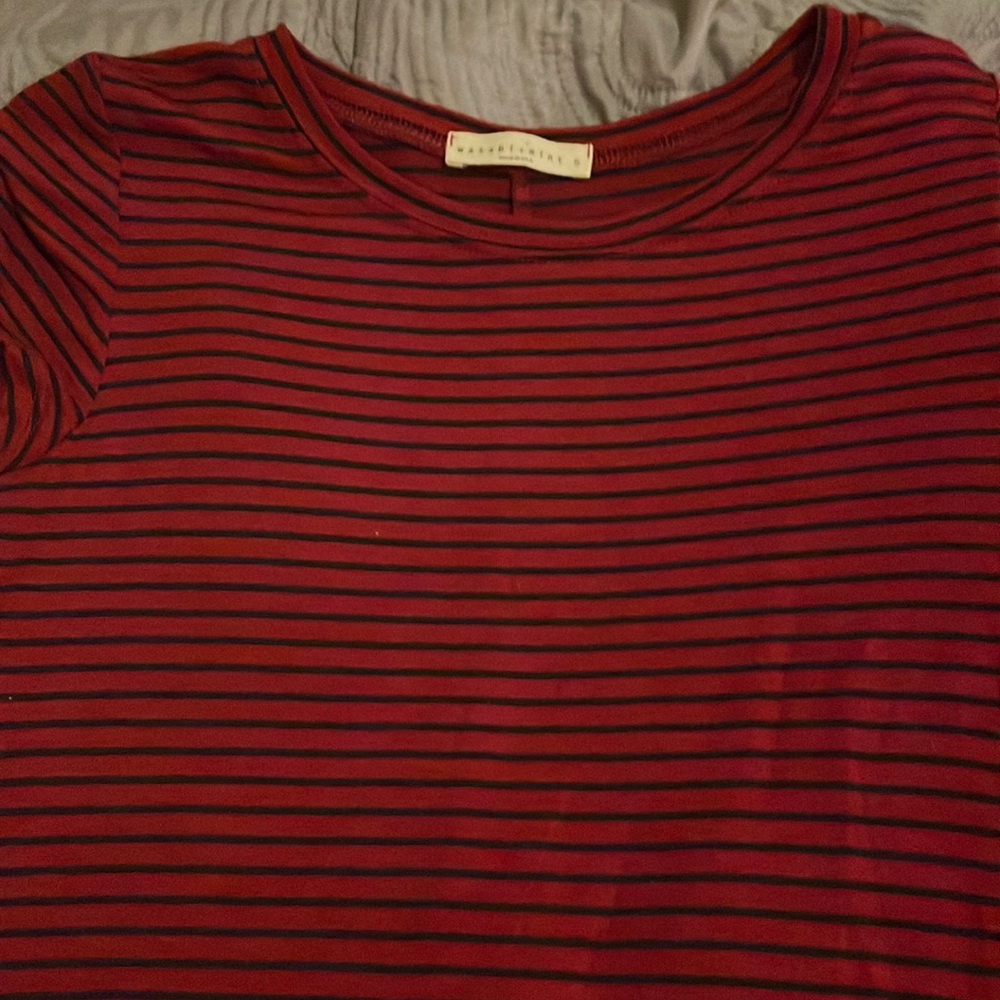 Black and red striped Tshirt dress